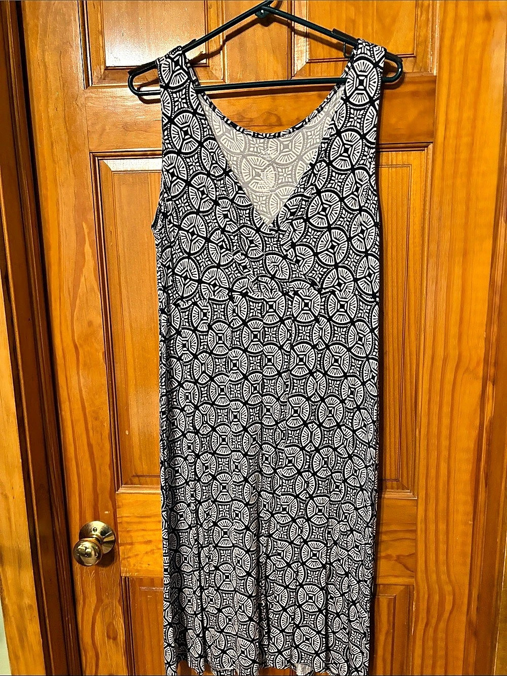 St. John’s Bay Geometric Dress in Black & White in Size Large